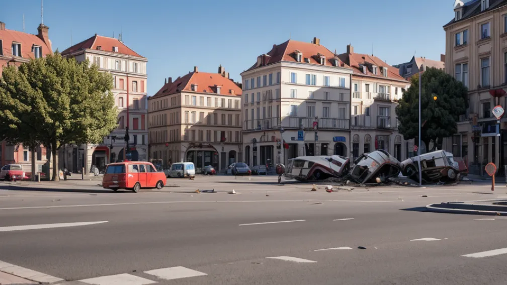 Accident în Germania: Un autobuz a lovit un biciclist de 62 de ani într-un sens giratoriu, bărbatul a fost rănit