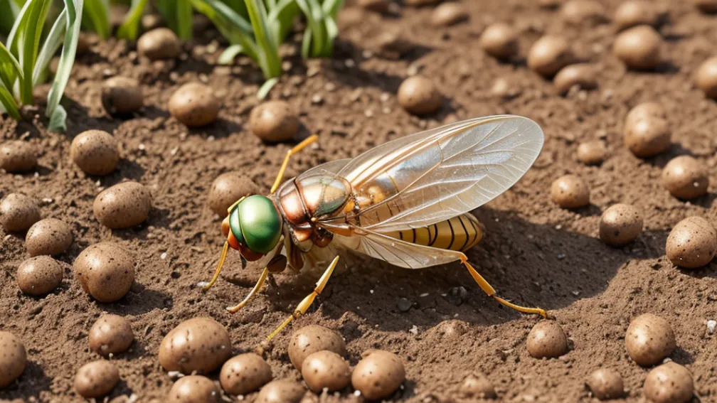 Dăunător periculos: Cicada amenință recolta de cartofi, făcând legumele "cauciucate"