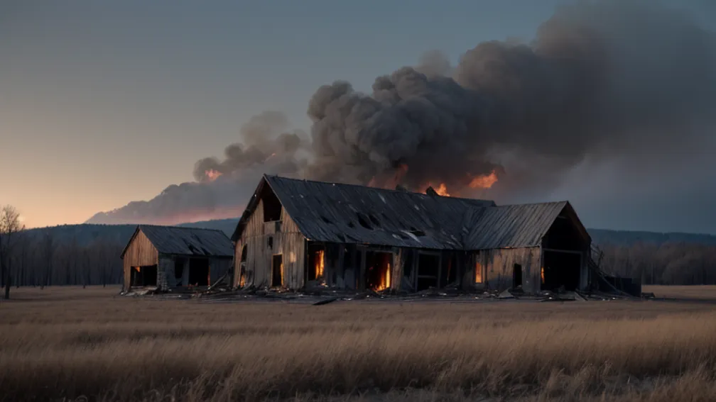 Incendiu puternic la o șură lângă Frankenhardt: pagube de 150.000 de euro