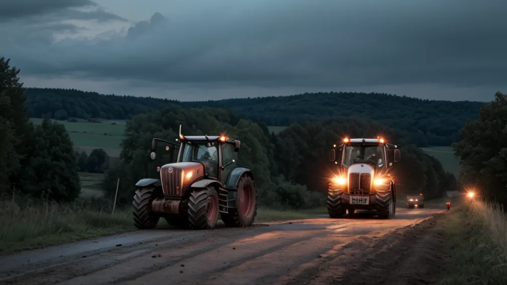 Accident Grav cu Tractor în Germania: Șoferul (57 de ani) Rănit Serios la Idar-Oberstein