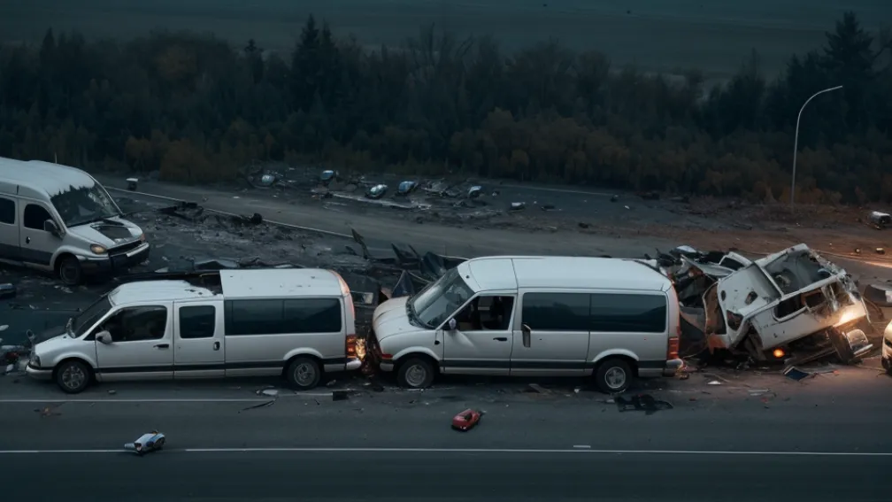 Accident grav pe autostrada A8 din Germania: Microbuz a intrat în parapetul de beton, 5 răniți