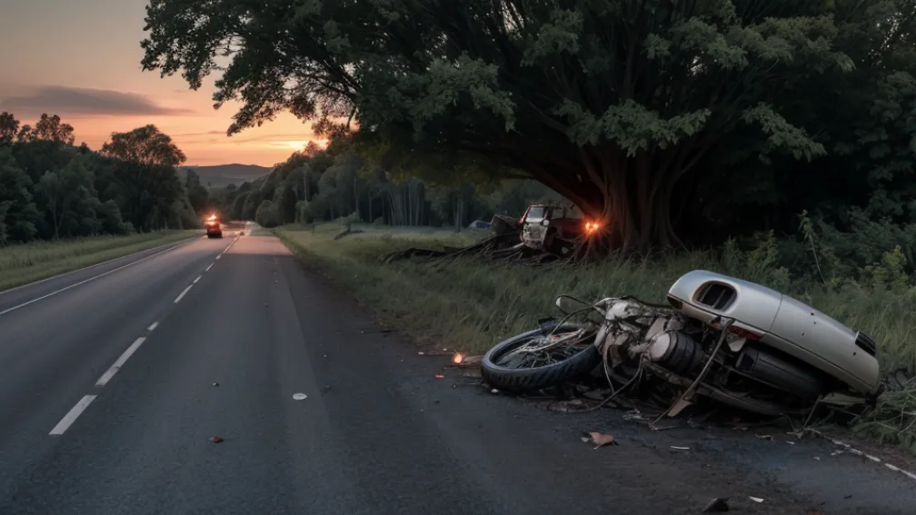 Accident Mortal în Germania: Motociclist de 60 de ani a decedat după impactul cu un copac