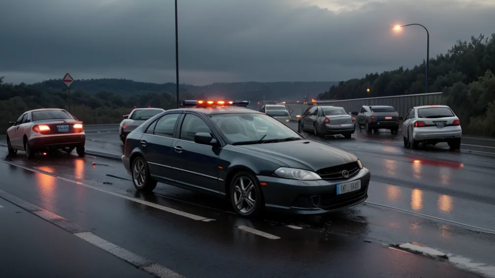 Accident pe autostrada A5 lângă Frankfurt: Șoferul a pierdut controlul, prietenii au perturbat intervenția poliției