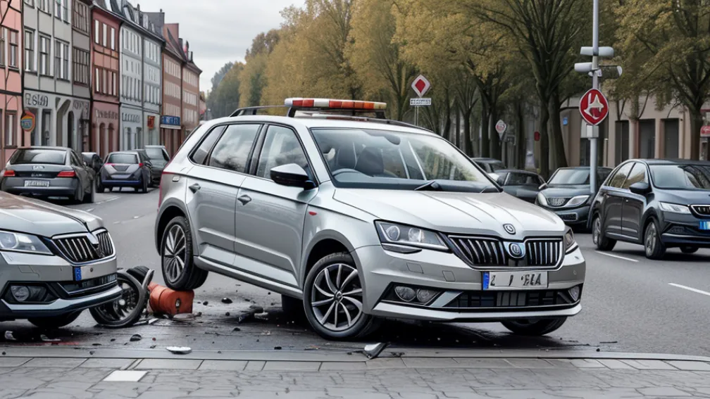 Accident în Germania: Un băiat de cca 10 ani a fugit după ce a intrat în coliziune cu o Skoda