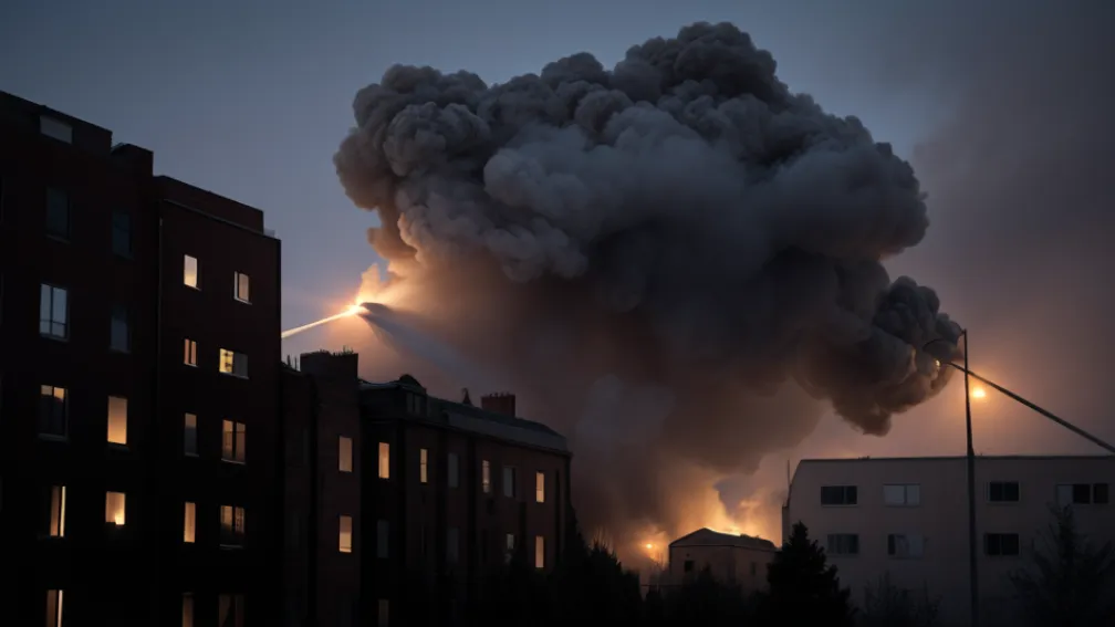 Incendiu major în Bremen: Acoperișul unui bloc de locuințe a luat foc, pompierii au intervenit cu forțe semnificative