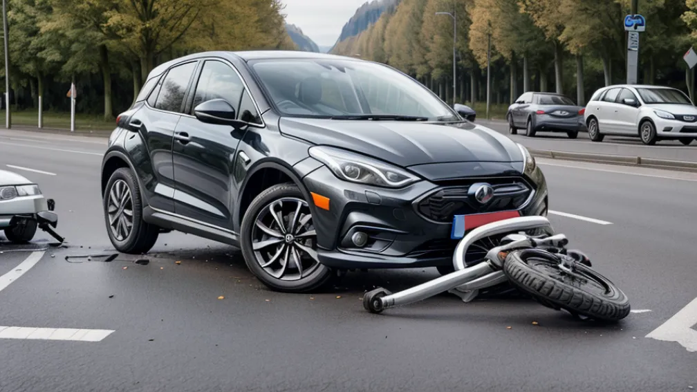 Accident în Germania: Copil de 11 ani, fără cască, s-a ciocnit cu un BMW pe bicicletă electrică