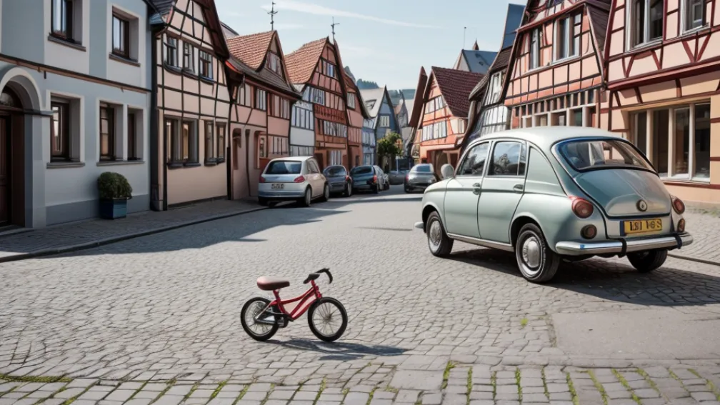 Copil pe bicicletă, rănit după ce a intrat într-o mașină parcată în Germania