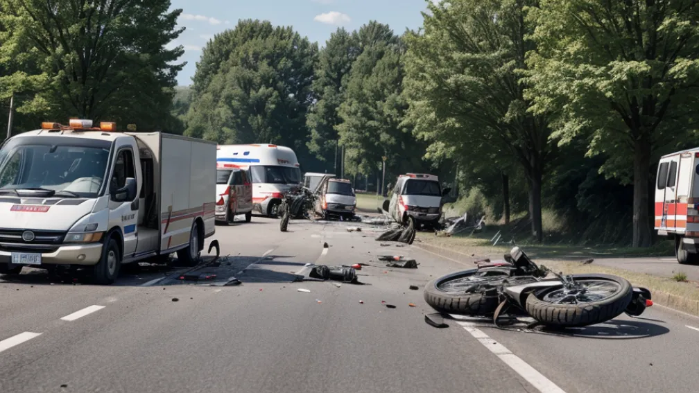 Accident grav în Germania: Un motociclist a pierdut controlul și a lovit o adolescentă pe trotuar