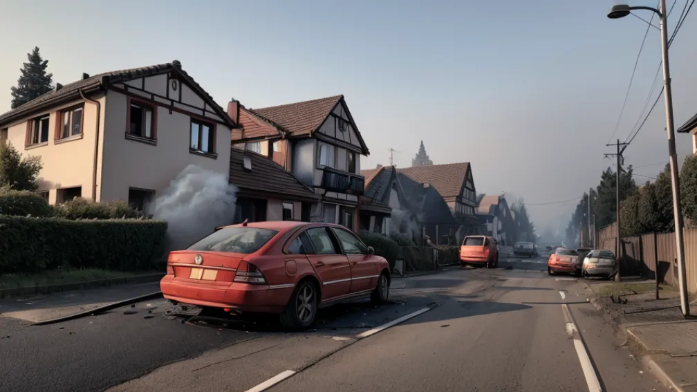 Incendiu în Finnentrop: Pompierii au stins rapid un autoturism în flăcări