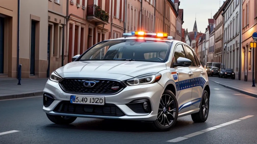 Poliția din Germania a oprit un tată de 21 de ani care conducea fără permis și cu copilul nesecurizat