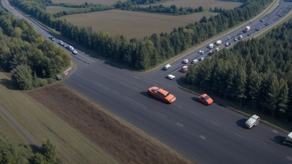 Accident grav în Germania pe drumul B110: Șoferița Audi nu a văzut motociclistul la depășire