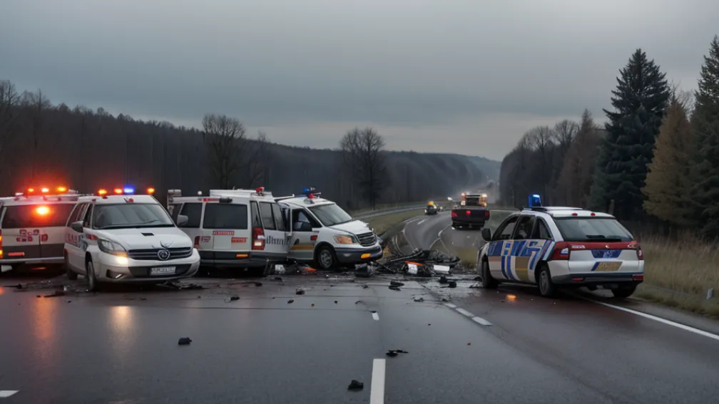 Accident mortal în Germania: Un șofer de 19 ani a decedat într-o coliziune frontală pe autostrada B241