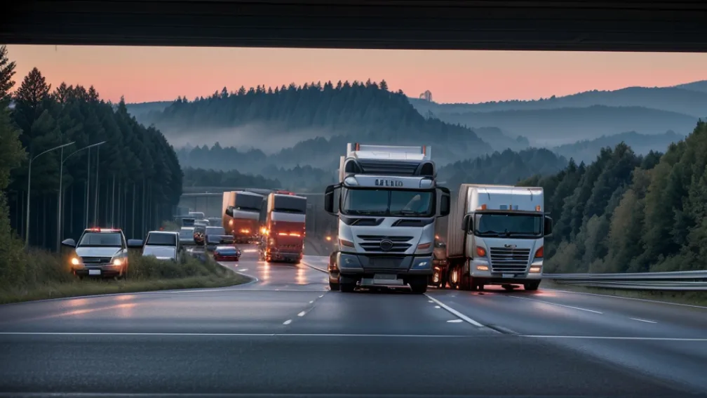 Accident mortal pe autostrada A7 din Germania: Șoferul unui TIR a decedat, posibil din cauze medicale