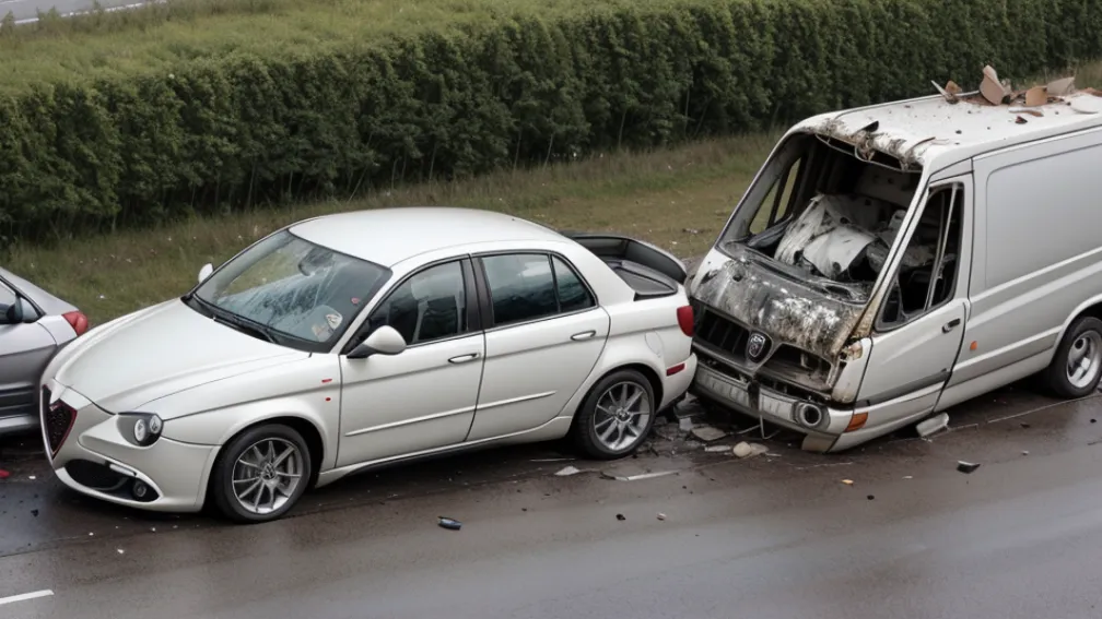 Accident grav în Germania: Şoferiţă a intrat pe contrasens şi s-a ciocnit cu un camion, posibil din cauza vertijului
