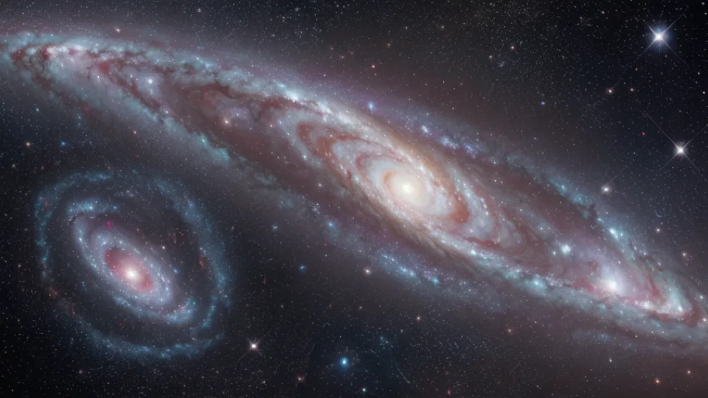 Senzație cosmică: Astronomii au înregistrat „lupta” a două galaxii în spațiu