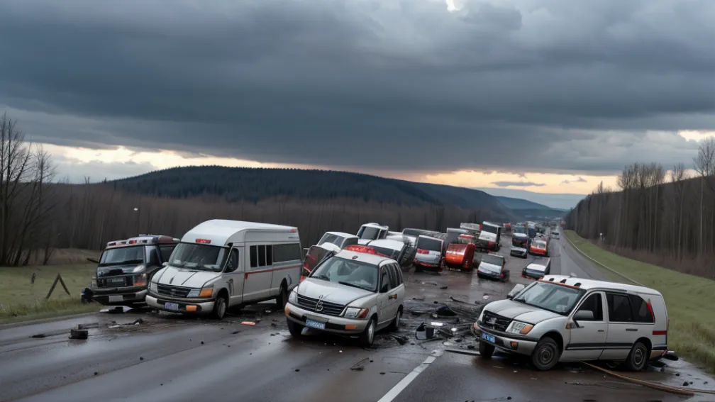 Accident grav în Germania: Un șofer de 72 de ani, rănit critic pe autostrada B432