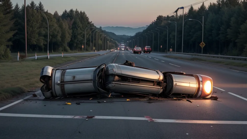 Accident grav lângă Freiburg: Șofer (28) prins sub influența drogurilor după ce s-a răsturnat pe B317