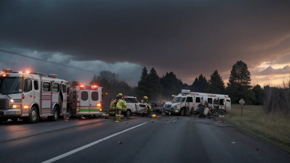Accident grav în Germania, lângă Freiburg: Motociclist rănit grav în coliziune cu un autobuz