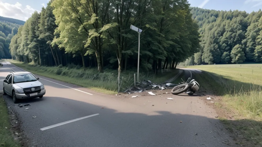 Accident grav în Germania: Motociclist olandez, rănit serios după ce a pierdut controlul