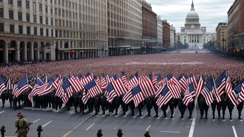Mii de oameni protestează împotriva lui Trump în ziua sa de naștere, pe fondul unei parade militare în SUA