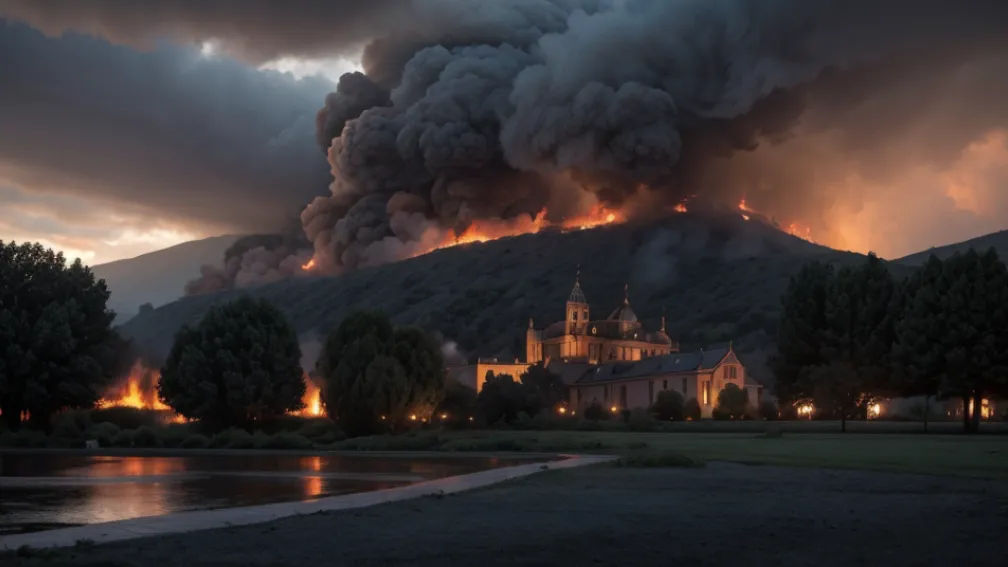 Incendiu major în Germania: O mănăstire istorică arde în Seligenstadt