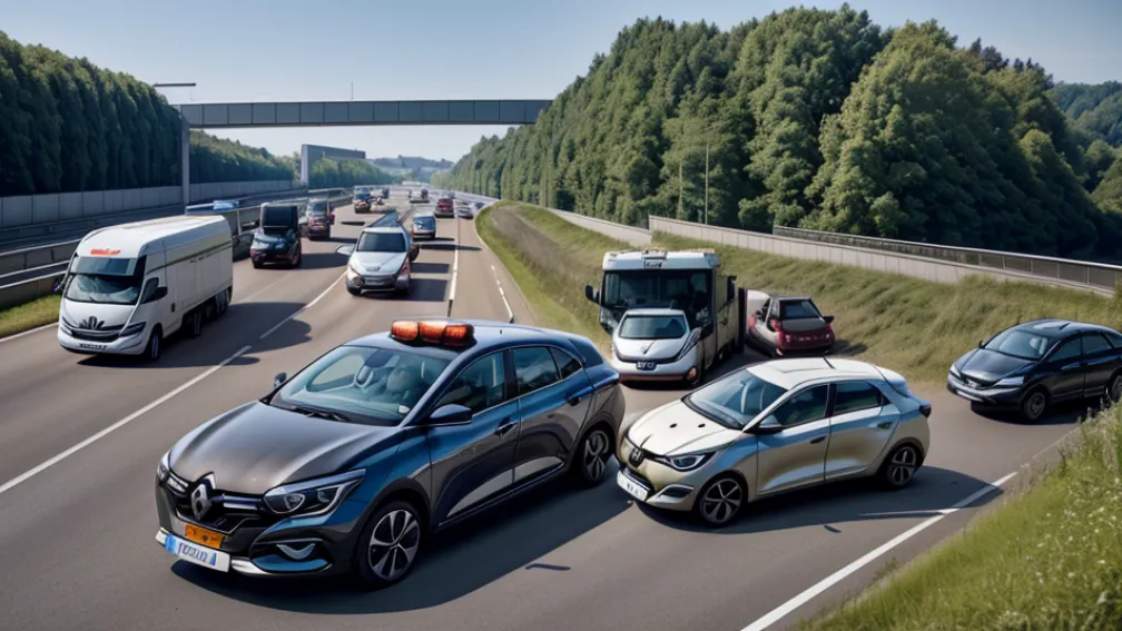 Accident rutier pe A4 în Germania: Șofer de 68 de ani, suspectat că a cauzat coliziunea