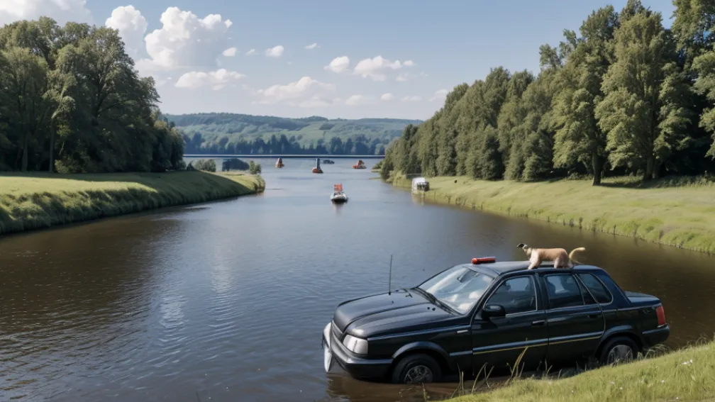 Câine a ucis un pui de lebădă în Germania, stăpâna a fugit. Poliția cere ajutorul martorilor