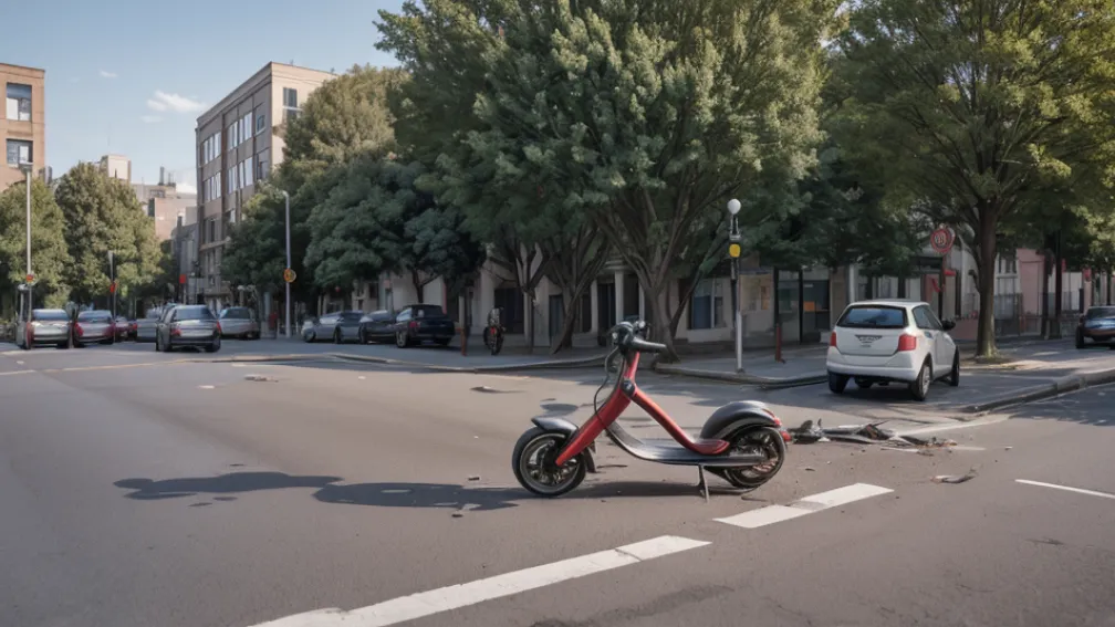 Germania: Adolescent pe trotinetă electrică, implicat într-un accident cu o ciclistă. Femeia a ajuns la spital