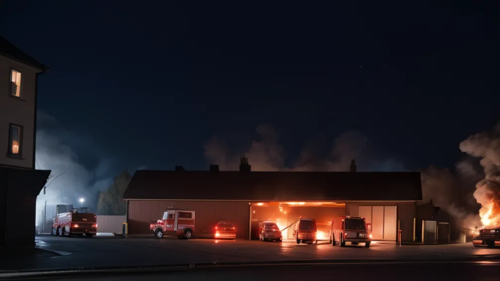 Mașină Opel incendiată într-un garaj din orașul german Kirn: Poliția investighează o posibilă incendiere intenționată