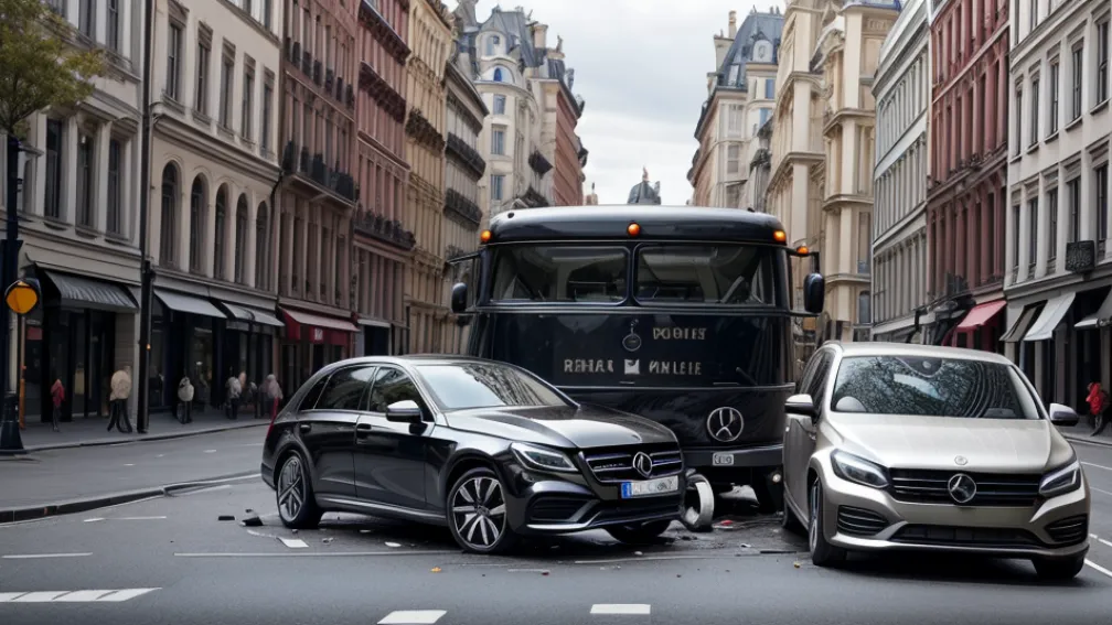 Accident rutier în Konstanz, Germania: Șoferul de Mercedes nu a observat un VW, pagube de peste 11.000 de euro
