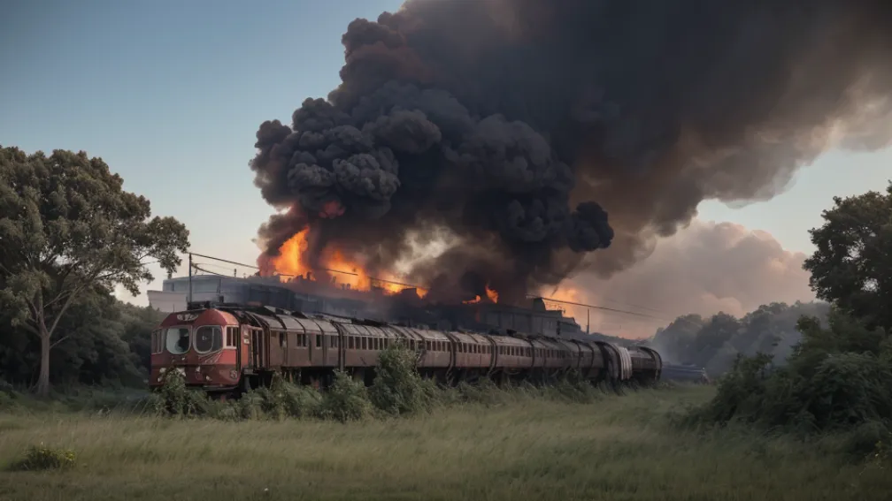 Incendiu major la o fostă gară din Dresda: Pompierii s-au luptat ore întregi, avertizări pentru locuitori