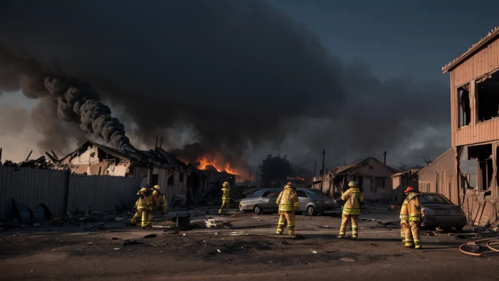 Incendiu major în Germania: Un garaj a ars complet, o casă a fost avariată la Münchweiler, o pisică salvată