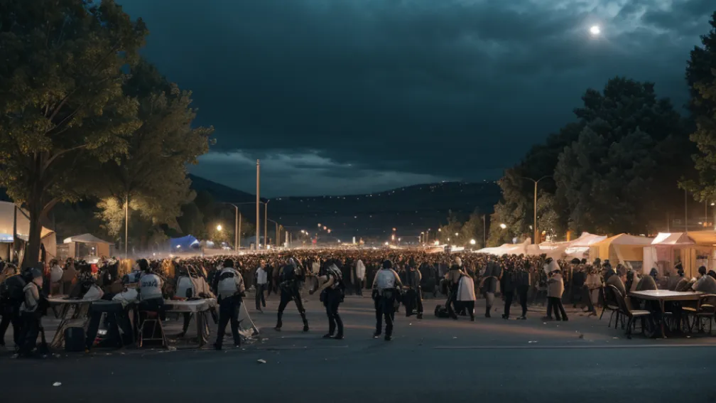 Incident violent la un festival din Germania: Doi bărbați au atacat poliția și agenții de securitate