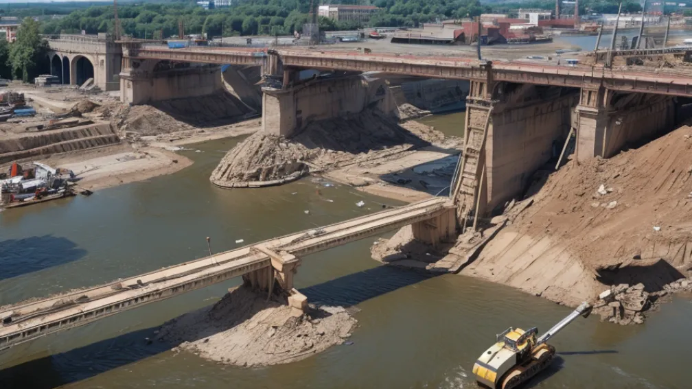 Demolarea podului Carolabrücke din Dresda continuă după prăbușire: Lucrările, estimate până la sfârșitul anului 2025