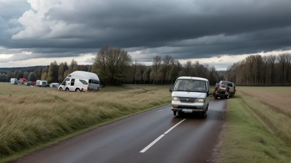 Accident grav în Germania: Șofer de furgonetă a intrat pe contrasens și a rănit grav un motociclist