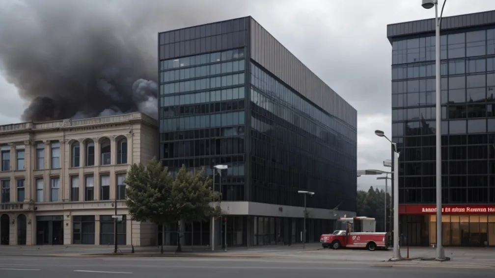 Incendiu la o clădire de birouri goală din Essen, Germania: Focul stins, nicio victimă