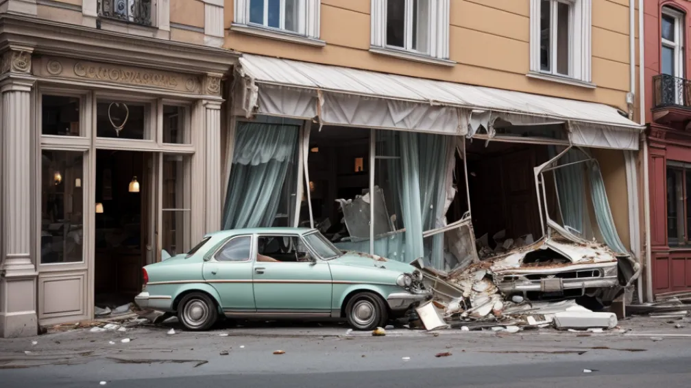 Accident grav în Germania: Mașină a intrat într-o gelaterie, mai multe persoane în pericol de moarte