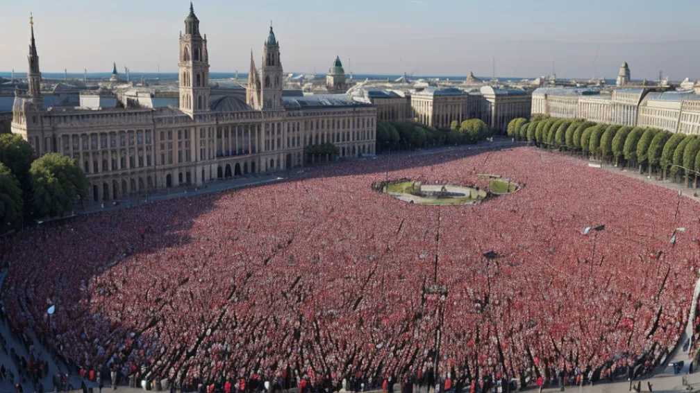Zeci de persoane arestate la un protest anti-Israel în districtul guvernamental din Berlin