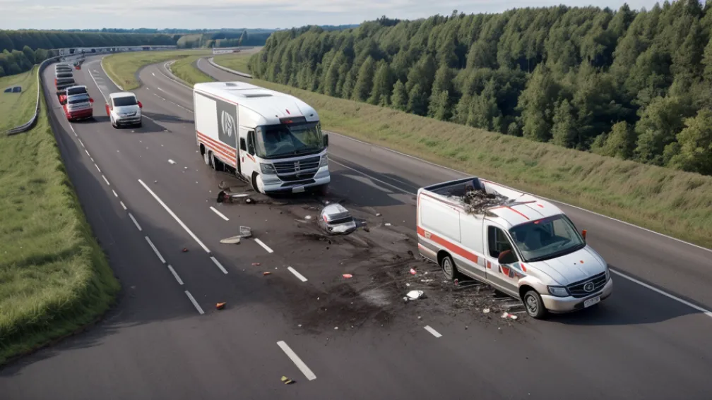 Accident cu o furgonetă pe autostrada A57 din Germania blochează traficul spre Krefeld