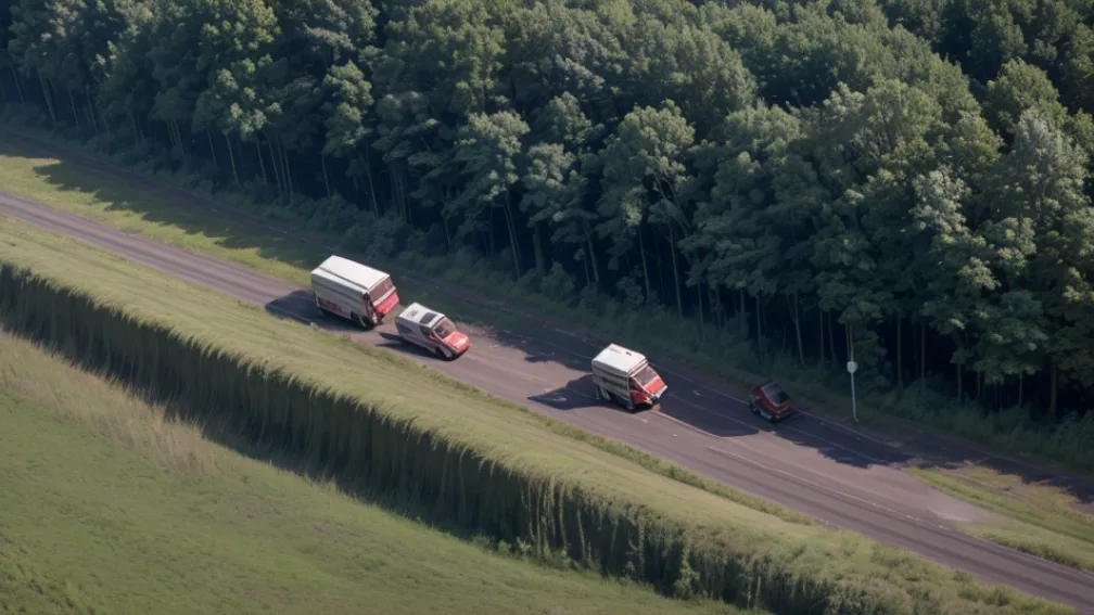 Accident grav în Germania: Mașină răsturnată după o coliziune frontală, două femei rănite grav