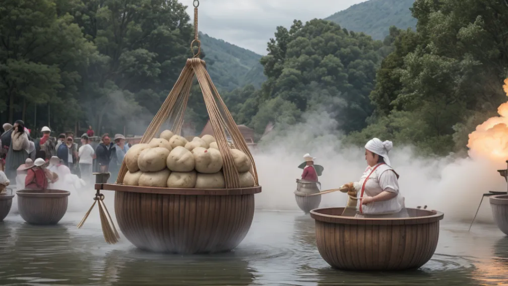 Record mondial culinar în Germania: a fost gătită cea mai mare gălușcă de cartofi din lume