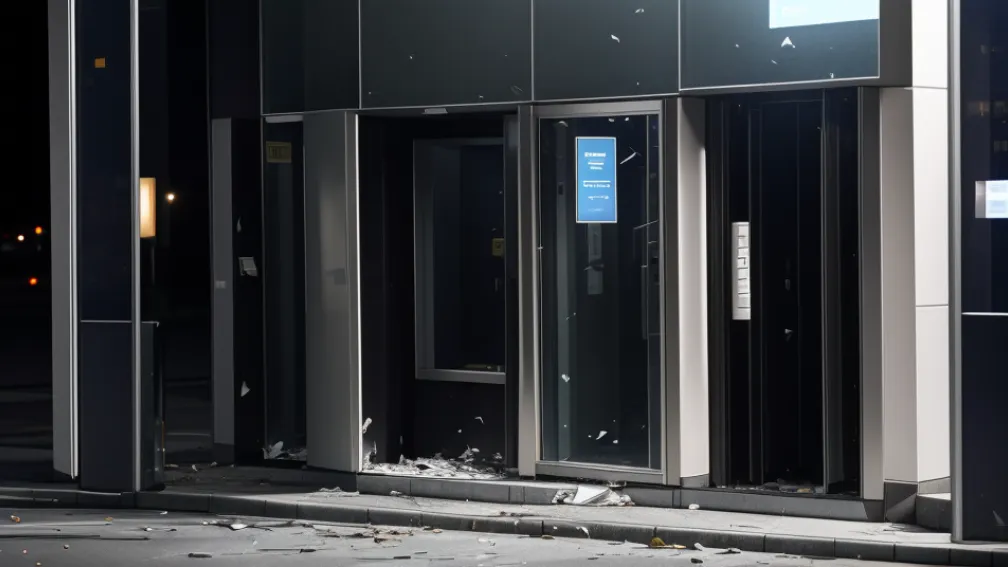 Explozie la un bancomat în Germania: Un martor a încercat să oprească hoții cu o bară de fier, dar a ajuns la spital