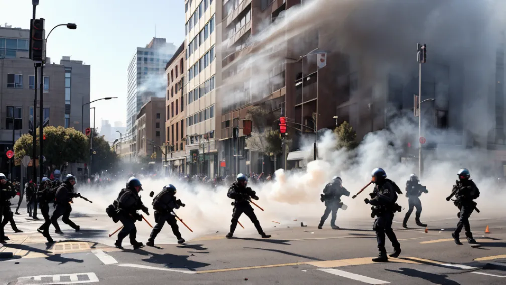 Confruntări violente în Los Angeles: Poliția a folosit gaze lacrimogene și bastoane împotriva protestatarilor