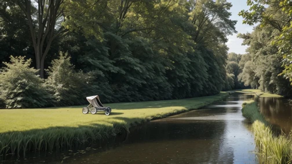 Moment de Groază în Germania: Căruciorul cu un bebeluș de 17 luni s-a rostogolit în canal, părinții au sărit imediat să-l salveze