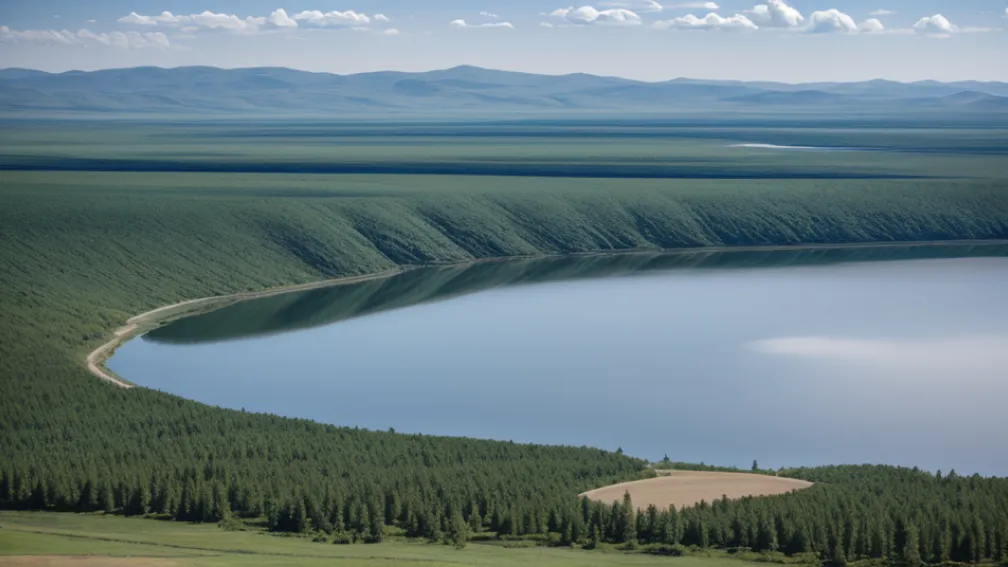 Lacul din Mongolia a devenit alb ca laptele: un fenomen natural rar