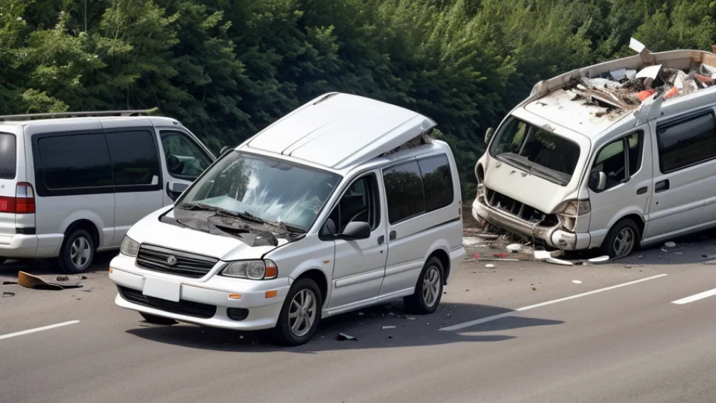 Accident pe autostrada A20 din Germania: O familie a fost rănită după ciocnirea dintre un microbuz și o autorulotă