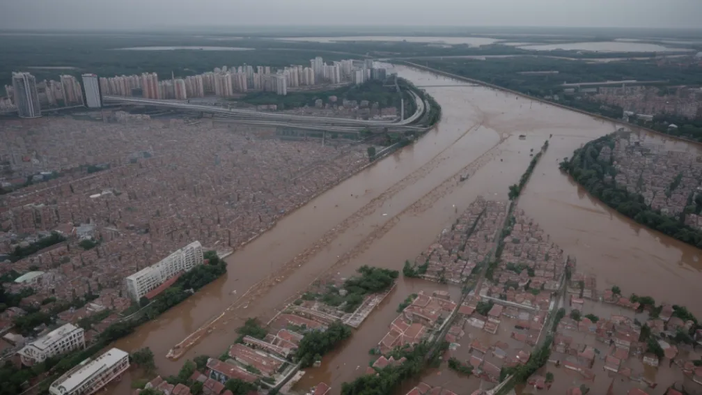 Inundații devastatoare în China de Sud: Orașe întregi sub apă după taifunul „Wutip” și ploile musonice