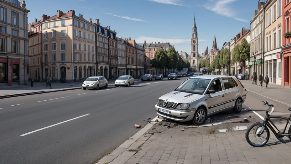 Accident rutier în Altenburg, Germania: Şoferul unei Skoda a lovit un biciclist de 26 de ani