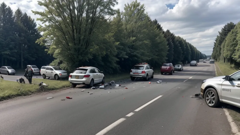 Accident grav în Germania: Motociclist în vârstă de 71 de ani, rănit serios pe drumul L3041