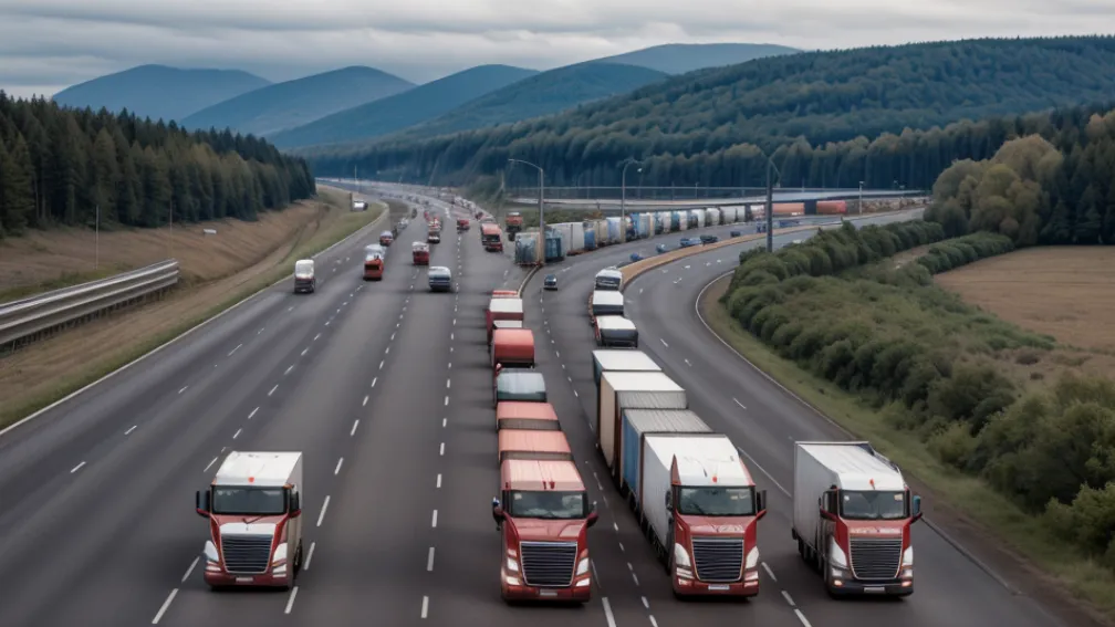 Blocaj rutier major pe autostrada A8 din Germania: TIR-uri defecte au paralizat traficul